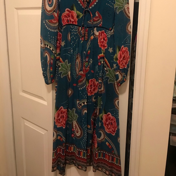 Farm Rio Mystic Blue Midi Dress - Picture 3 of 4